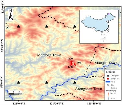 Response of radial growth of Dahurian larch (Larix gmelinii) to climate factors at different altitudes in the northern part of the Greater Khingan Mountains